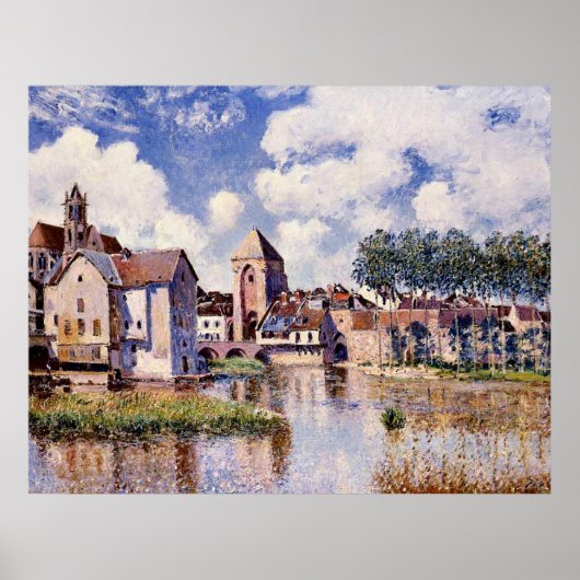 Poster Sisley - Moret-sur-Loing, Le Port de Bourgogne (Devant)