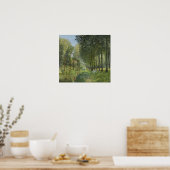 Poster Sisley - Repos au bord du ruisseau en lisière du b (Cuisine)