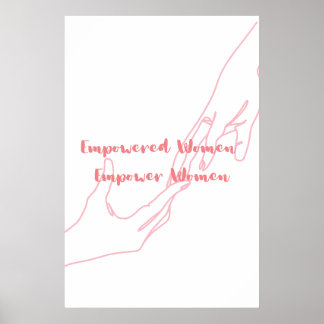 Poster Sisterhood Empower : Typographie féminine Mur Art