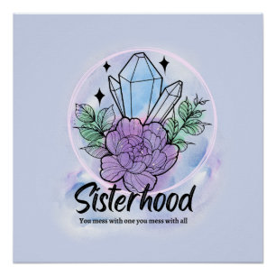 Poster Sisterhood Spells : Empower Witchy Design