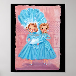Poster Sisters Film Noël Blanc 1954 Xmas Neige Pyjama