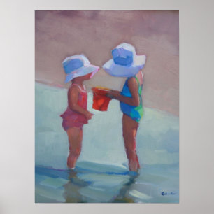 Poster Sisters in Sun Hats 18"x24"Poster