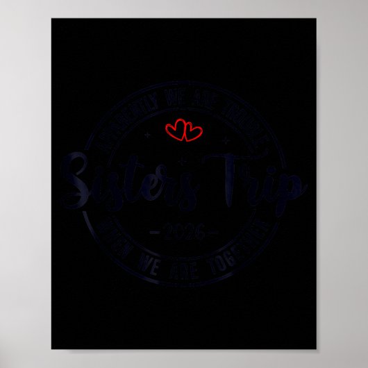 Poster Sisters Trip 2026 Womens Weekend Cruise Vacation M (Devant)