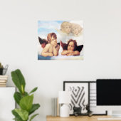 Poster Sistine Madonna 2 Anges par Raphael (Bureau à domicile)