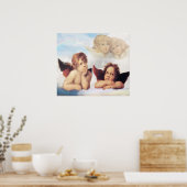 Poster Sistine Madonna 2 Anges par Raphael (Cuisine)