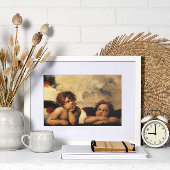 Poster Sistine Madonna Angels par Raphael Sanzio