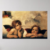 Poster Sistine Madonna Angels par Raphael Sanzio (Devant)