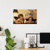 Poster Sistine Madonna Angels par Raphael Sanzio (Bureau à domicile)