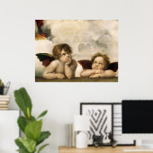 Poster Sistine Madonna Détail, Raphael (Bureau à domicile)