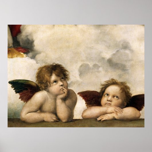Poster Sistine Madonna Détail, Raphael (Devant)