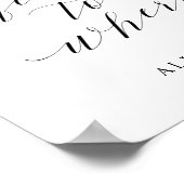 Poster Sit Wherever Script Reception Seating Sign (Coin)