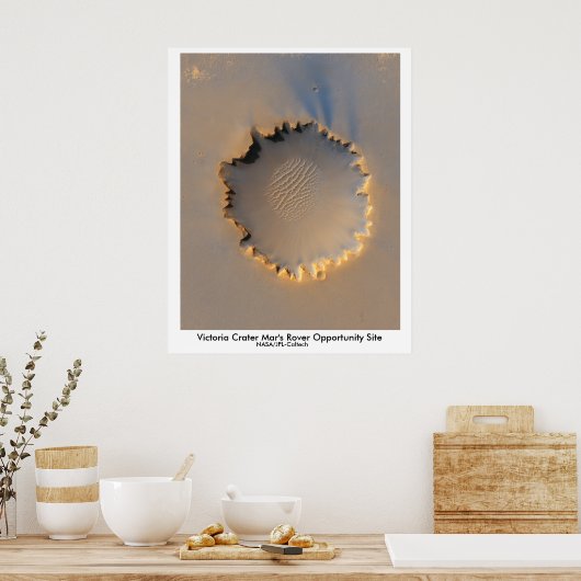Poster Site d'atterrissage de Victoria Crater Mar's Rover (Cuisine)
