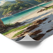 Poster Site de plongée et de snorkeling isolé (Coin)