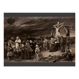 Poster Site Golgotha et Jésus par Munkacsy