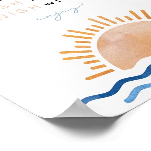 Poster SITE OCEANSIDE Beach Coucher de soleil tropical Mo (Coin)