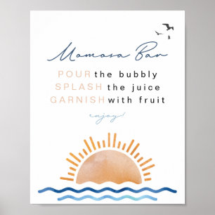 Poster SITE OCEANSIDE Beach Coucher de soleil tropical Mo