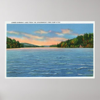 Poster Sites de camps libres du gouvernement Vue du lac L