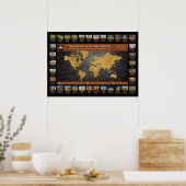 Poster Sites sacrés du monde (Cuisine)