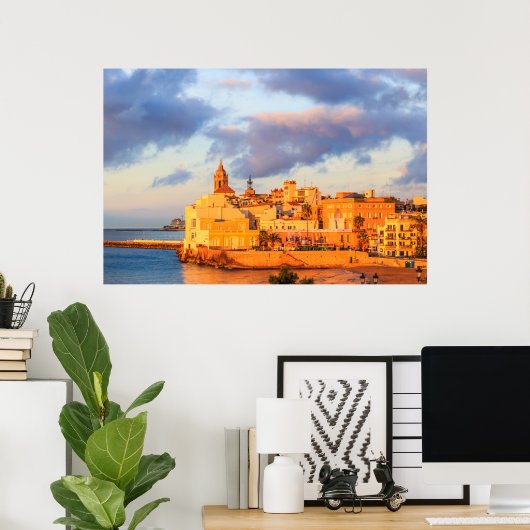 Poster Sitges, Espagne (Bureau à domicile)