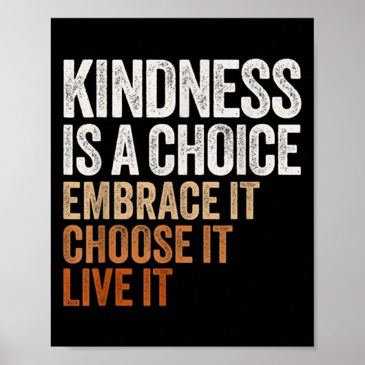 Poster Sitive Message Retro Kindness Vintage Motivational (Devant)