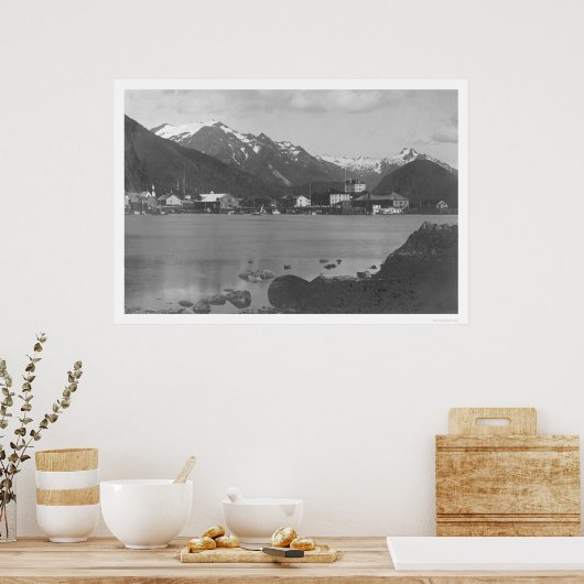 Poster Sitka Harbour Alaska 1908 (Cuisine)