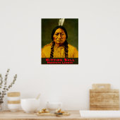 Poster Sitting Bull Amérindien Chef de tribu (Cuisine)
