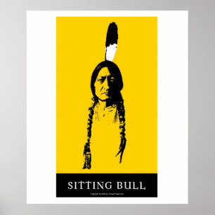 Poster Sitting Bull in yellow