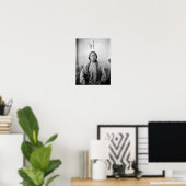 Poster Sitting Bull Portrait - Vers 1883 (Bureau à domicile)
