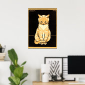Poster Sitting Cat, Art Nouveau illustration (Bureau à domicile)