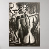 Poster sitting charcoal artwork (Devant)