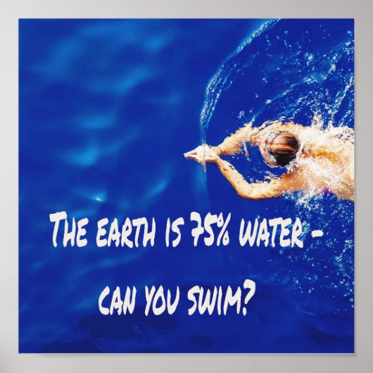 Poster Siwmming équipe de natation Amour à la piscine (Devant)