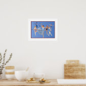 Poster Six Ballerinas Dancing (Cuisine)