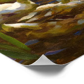 Poster Six canards dans l'eau de roseau bleu par Alexande (Coin)