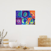 Poster six cercles (après kandinsky) (Cuisine)