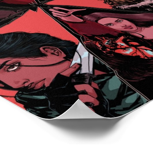 Poster six de corbeaux illustration aucune texture (Coin)