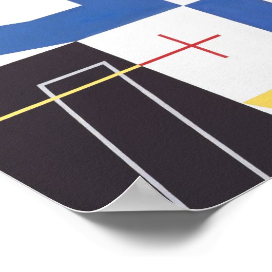 Poster Six espaces avec croix | Sophie Taeuber-Arp | (Coin)