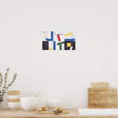 Poster Six espaces avec croix | Sophie Taeuber-Arp | (Cuisine)