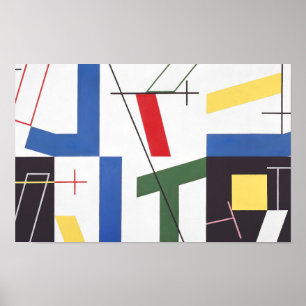 Poster Six Espaces avec des croix Sophie Taeuber-Arp