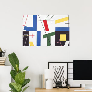 Poster Six Espaces avec des croix Sophie Taeuber-Arp