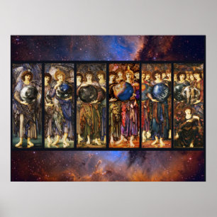 Poster SIX JOURS DE LA CRÉATION DES ANGES par Edward Burn