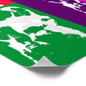 Poster Six lamas multicolores. (Coin)