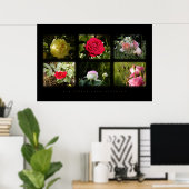 Poster six petites photos roses (Bureau à domicile)