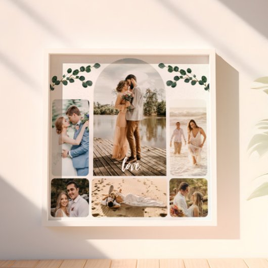 Poster Six Photo Collage Couple Mariage Anniversaire