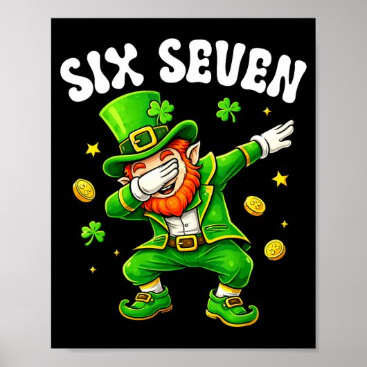 Poster Six sept lutins dabbing 67 mème st patrick (Devant)