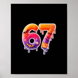 Poster Six Seven 67 6 7 Création de Mème Drôle de Glace q