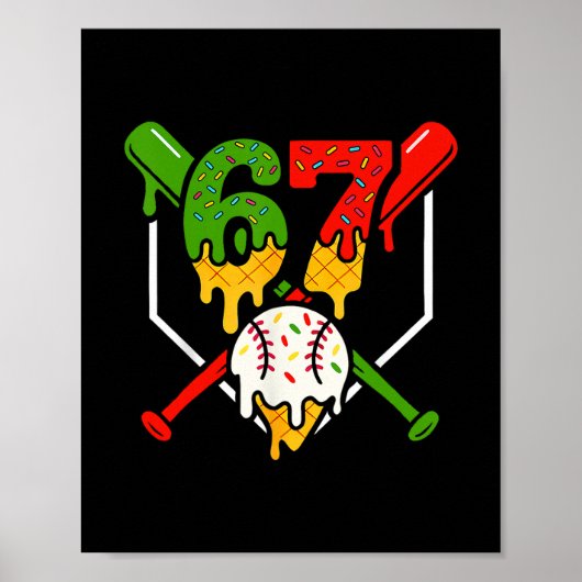 Poster Six Seven 67 Bysebyll Crème Glacée Drip Cool Gen A (Devant)