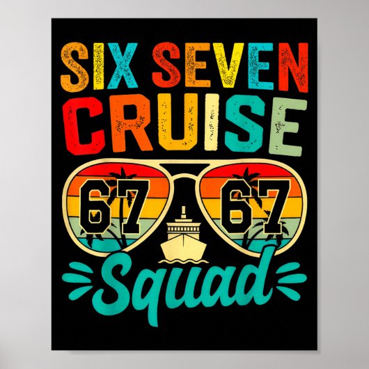 Poster Six Seven 67 Cruise Squad 2025 Funny Kids Cruise M (Devant)