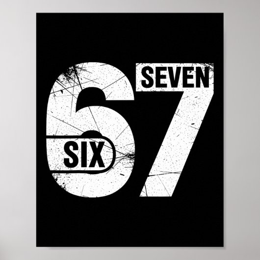 Poster Six Seven 67 Mème drôle (Devant)