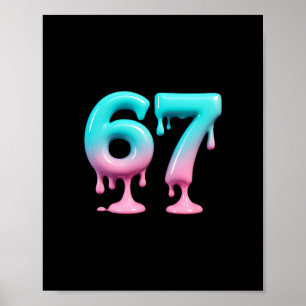 Poster Six Seven 67 Mème pour les enfants et les adultes