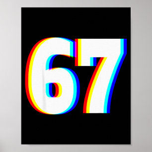 Poster Six Seven 6 7 Illusion Optique Edm